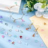 300Pcs 10 Colors Spray Painted Transparent Glass Beads GLAA-HS0001-04-5