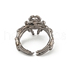 Zinc Alloy Rhinestone Solitaire Ring RJEW-Z048-07B-02-3