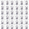 Iron Metal Stamps AJEW-BC0005-22-4