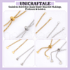 10Pcs 2 Colors 304 Stainless Steel Box Chain Slider Bracelet Makings AJEW-UN00016-5