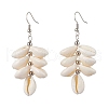 304 Stainless Steel Shell Shape Dangle Earrings EJEW-JE06381-02-2