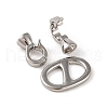 Brass Fold Over Clasps KK-U016-23P-2