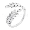 Stainless Steel Ear Of Wheat Open Cuff Rings for Women Men LB9093-1-1