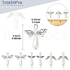 50Pcs 3 Style Angel Plastic Imitation Pearl Pendants PALLOY-FS00026-5