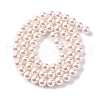 UV Plating Pearlized Glass Pearl Beads Strands GLAA-F128-01A-T02-4