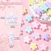 30Pcs 5 Colors Luminous & UV Plating Opaque Acrylic Flower Beads SACR-CJ0001-74-2