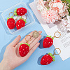 6Pcs Handmade Crochet Wool Strawberry Keychains KEYC-NB00003-3