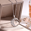 Brass Hollow Star Moon Pendant Necklaces for Women's Daily Party Jewelry Accessories WZ4876-2