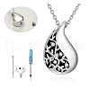 Stainless Steel Cremation Box Pet Memorial Pendant Cable Chain Necklace PW-WGD4062-01-2