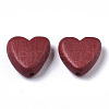 Painted Natural Wood Beads WOOD-R265-08F-2