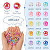  300Pcs 15 Colors Transparent Acrylic Beads MACR-TA0001-29-12