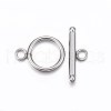 Tarnish Resistant 201 Stainless Steel Toggle Clasps STAS-F174-02P-B-1