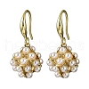 Brass Dangle Stud Earrings EJEW-F362-07G-4