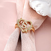 Heart with Flower Hollow Out Brass Finger Rings FS-WG99C3E-19-1