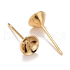 304 Stainless Steel Post Stud Earring Settings STAS-L238-082E-G-2