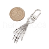 Halloween Themed Alloy Skeleton Hand Pendant Decorations HJEW-JM02147-3