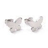 Non-Tarnish 304 Stainless Steel Butterfly Stud Earrings for Women EJEW-G328-01P-1