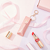 Portable Imitation Leather Chapstick Keychain Holder KEYC-WH0029-56B-5