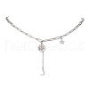Non-Tarnish Sun & Moon & Star Pendant Necklaces NJEW-JN04535-1