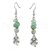 Natural Mixed Stone Chip Dangle Earrings Set for Women EJEW-JE06249-3