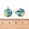 Brass Enamel Pendants KK-L237-030G-01-3