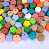 Hexagonal Silicone Focal Beads SI-JX0020A-17-4