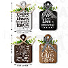 Wooden Pendant Decoration HJEW-WH0074-018-2