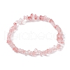 Synthetic Cherry Quartz Glass Chips Beaded Stretch Bracelets for Women BJEW-JB10046-07-2