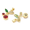 Brass Micro Pave Cubic Zirconia Pendants KK-S529-01G-2