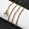 1.5MM 304 Stainless Steel Wheat Chain Necklaces for Men STAS-V011-03B-G-3