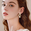 Beebeecraft Brass Ear Stud Findings KK-BBC0015-27-6