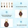 80Pcs 10 Styles Natural Mixed Gemstone Nuggets Connector Charms PALLOY-HY00041-5