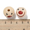 Printed Wood European Beads WOOD-G022-06A-3
