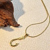 304 Stainless Steel Pendant Necklaces NJEW-P330-01A-G-1