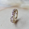 Dry Flower Inside Resin Finger Rings for Women PW-WG46162-01-4