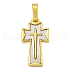 Brass Pendants with Shell KK-D534-02G-01-1