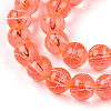 Drawbench Transparent Glass Round Beads Strands X-GLAD-Q012-8mm-08-2