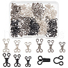 Gorgecraft 90 Sets 9 Style Metal Sewing Hooks and Eyes Fasteners IFIN-GF0001-19-1
