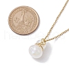304 Stainless Steel and Acrylic Imitation Shell Pendant Necklaces NJEW-JN04706-3