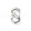 304 Stainless Steel Keychain Clasp Findings STAS-U051-01B-P-1