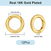 SUNNYCLUE 12Pcs Rack Plating Brass Spring Gate Rings KK-SC0005-69-2