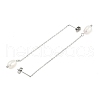 Mother's Day Jewellery Natural Pearl Beaded Ear Thread EJEW-P219-16P-4