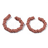 Polymer Clay Twist Rope Open Ring CLAY-N010-031-03-2