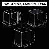 6Pcs 3 Styles Acrylic Risers Display ODIS-WH0029-44-2