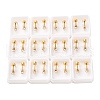 Heart Glass Ear Fake Plugs EJEW-H105-25G-A-1