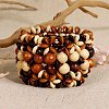 Bohemia & Ethnic Style Wood Stretch Bracelets for Women WG33998-02-1