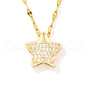 Luxury Brass Clear Cubic Zirconia Star Pendant Fashion Necklaces for Versatile and Stylish Look XT3331-1-2