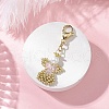 Angel Glass Pearl & Glass Seed Beaded Pendant Decorations HJEW-MZ00210-07-1