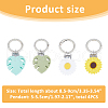 Sunflower & Leaf Silicone Hat Clip for Travel HJEW-FH00040-2