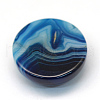 Dyed Natural Striped Agate/Banded Agate Cabochons X-G-R348-20mm-02-3